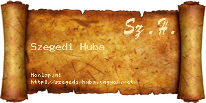 Szegedi Huba névjegykártya